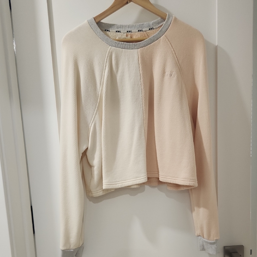 Madewell Colorblock Sweatshirt with Gray Trim